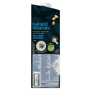 iPlantBased soy drink carton with plant-based, protein punch label and nutrition information
