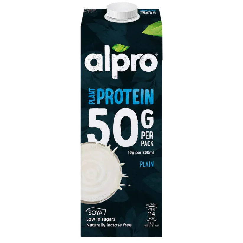 Alpro plant protein soya drink 1L, high protein, lactose-free, vegan milk alternative UAE