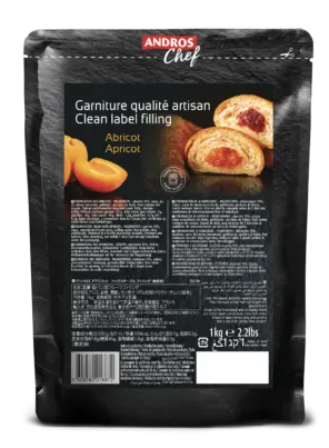 Andros Chef Frozen Apricot Clean Label Filling – Bake Stable, 1Kg