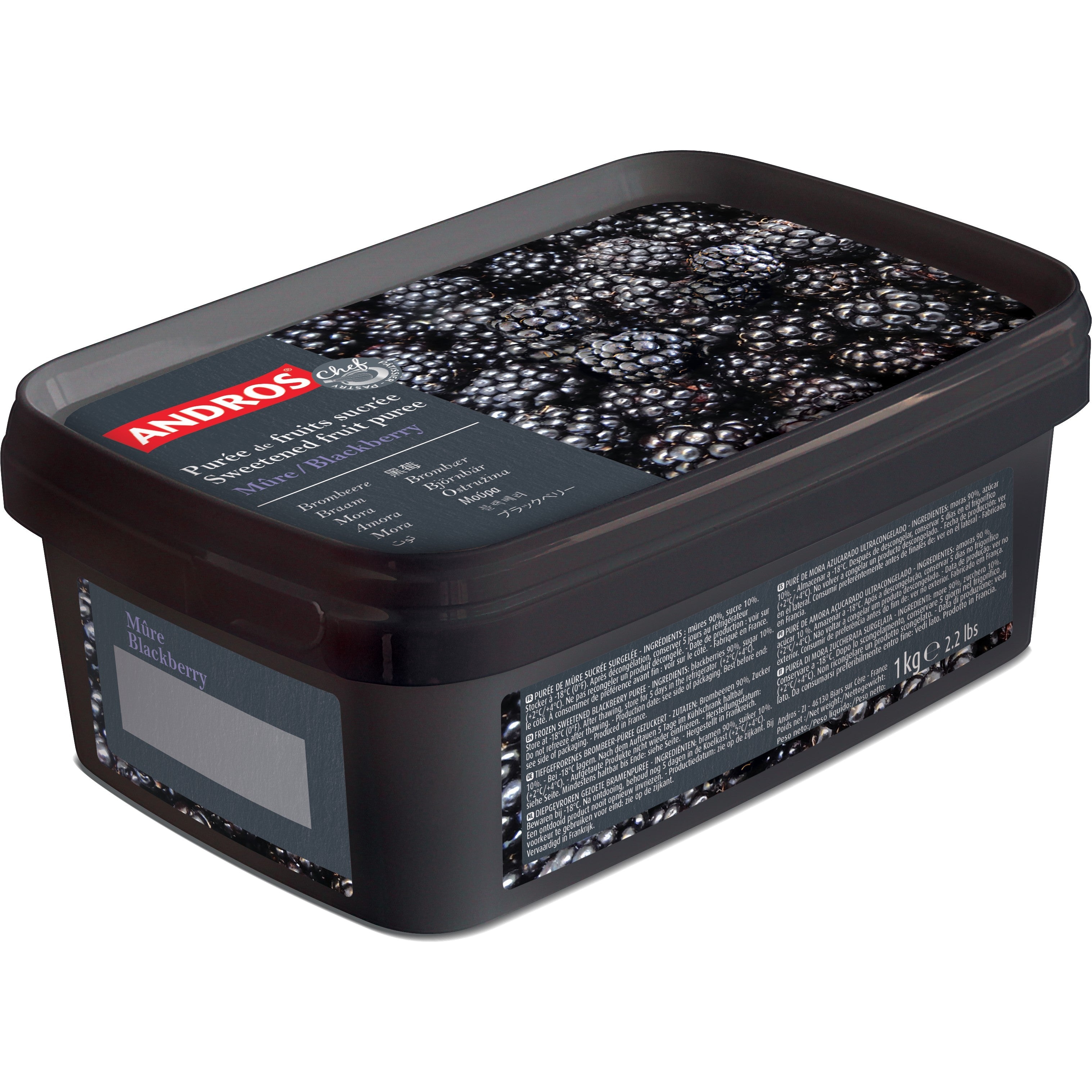 Andros Chef Frozen Blackberry Puree 1Kg