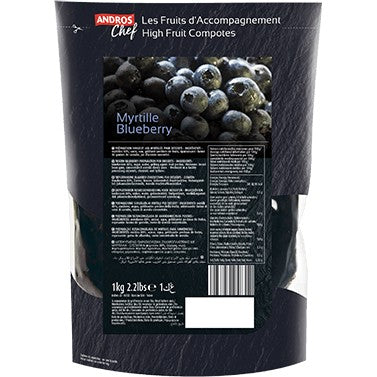 Andros Chef Frozen Blueberry high fruit compote 1Kg