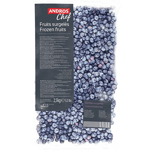 Andros Chef Frozen Cultivated Blueberries 2.5Kg
