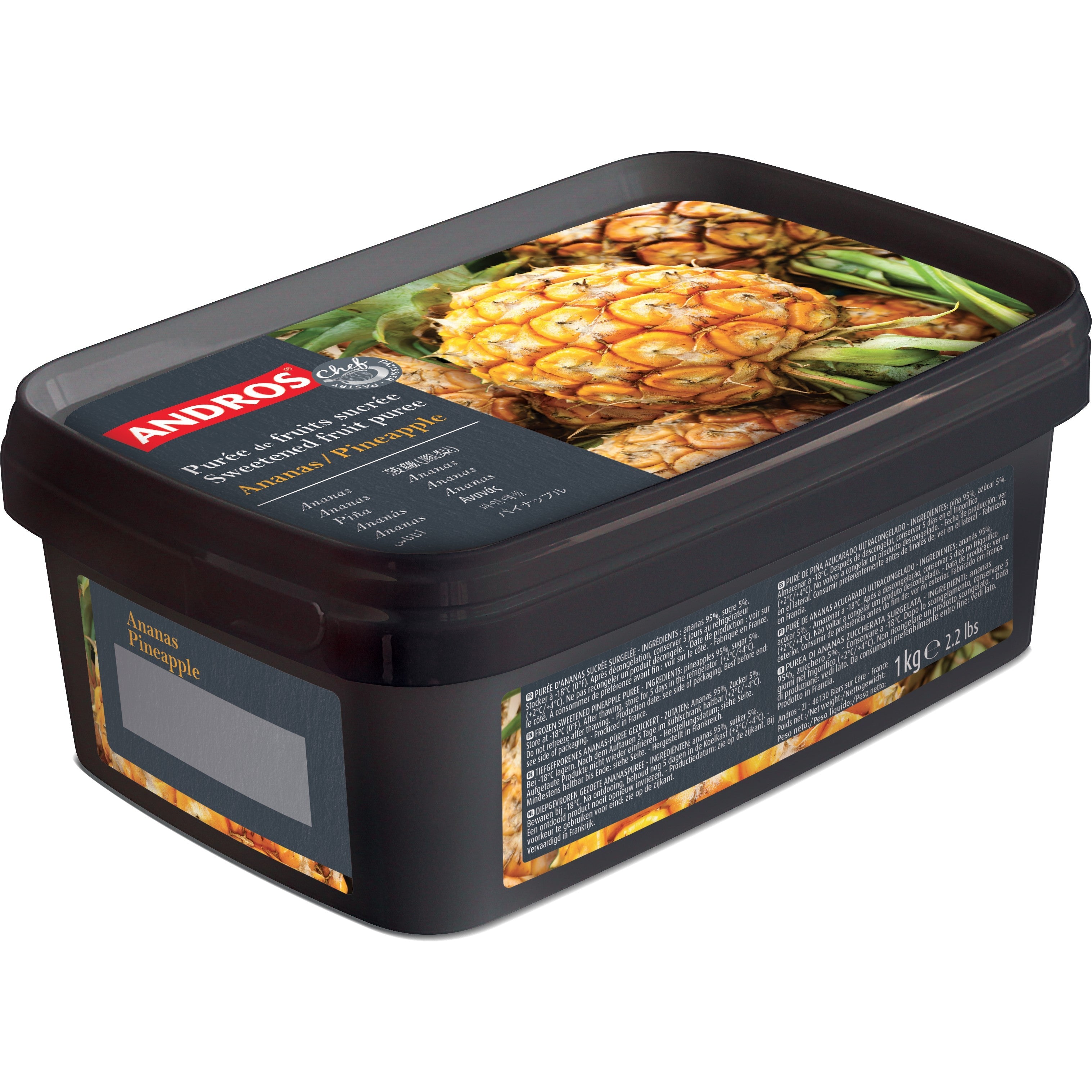 Andros Chef Frozen Pineapple Puree 1Kg