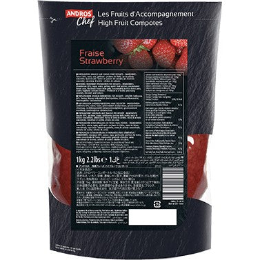 Andros Chef Frozen Strawberry high fruit compote 1Kg