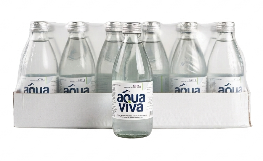 Aqua Viva Still Natural Mineral Water Glass bottle x 24