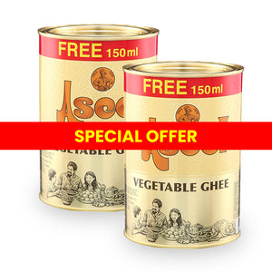 Aseel Vegetable Ghee (1 ltr) – 2 Packs