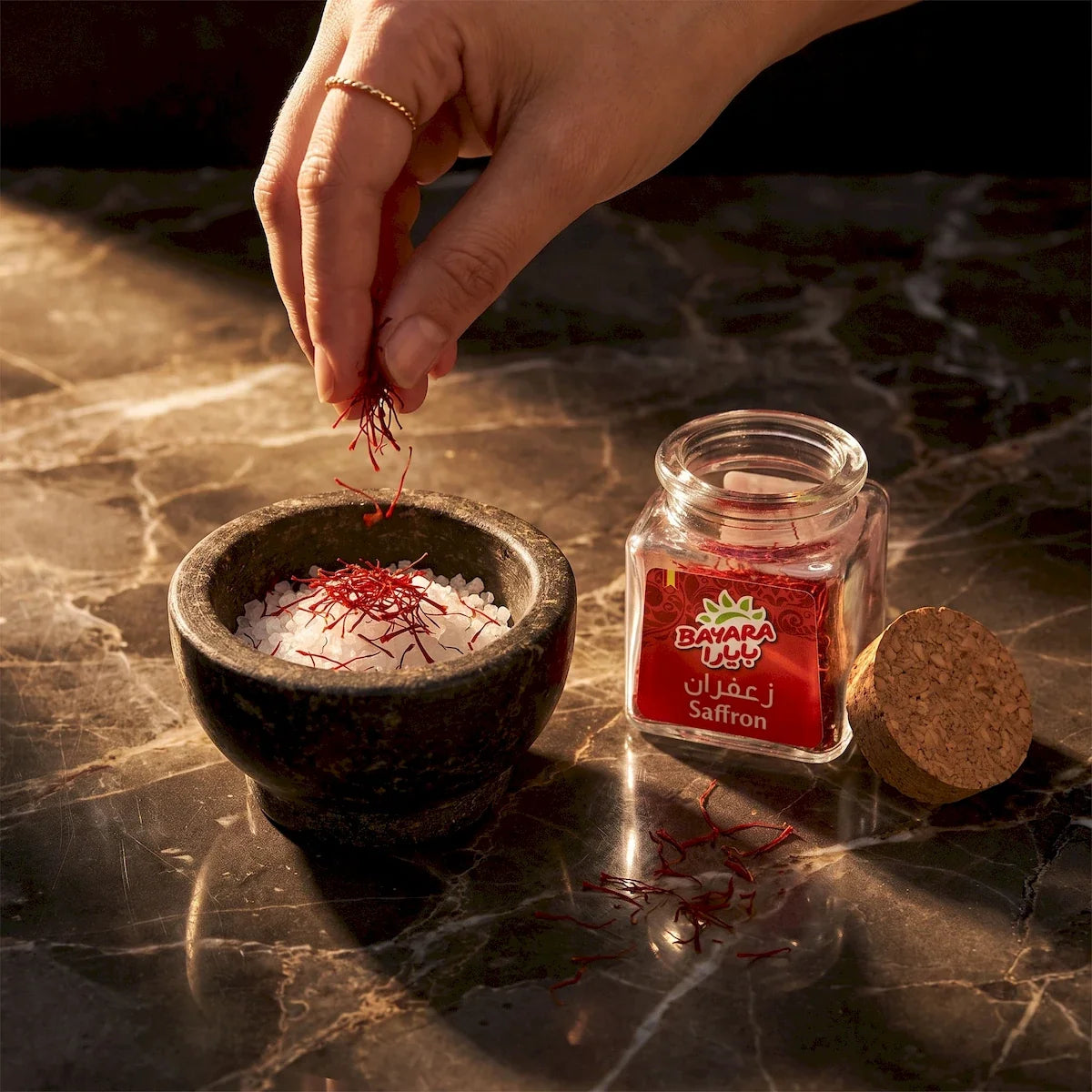 Bayara Saffron Glass Jar - 3g