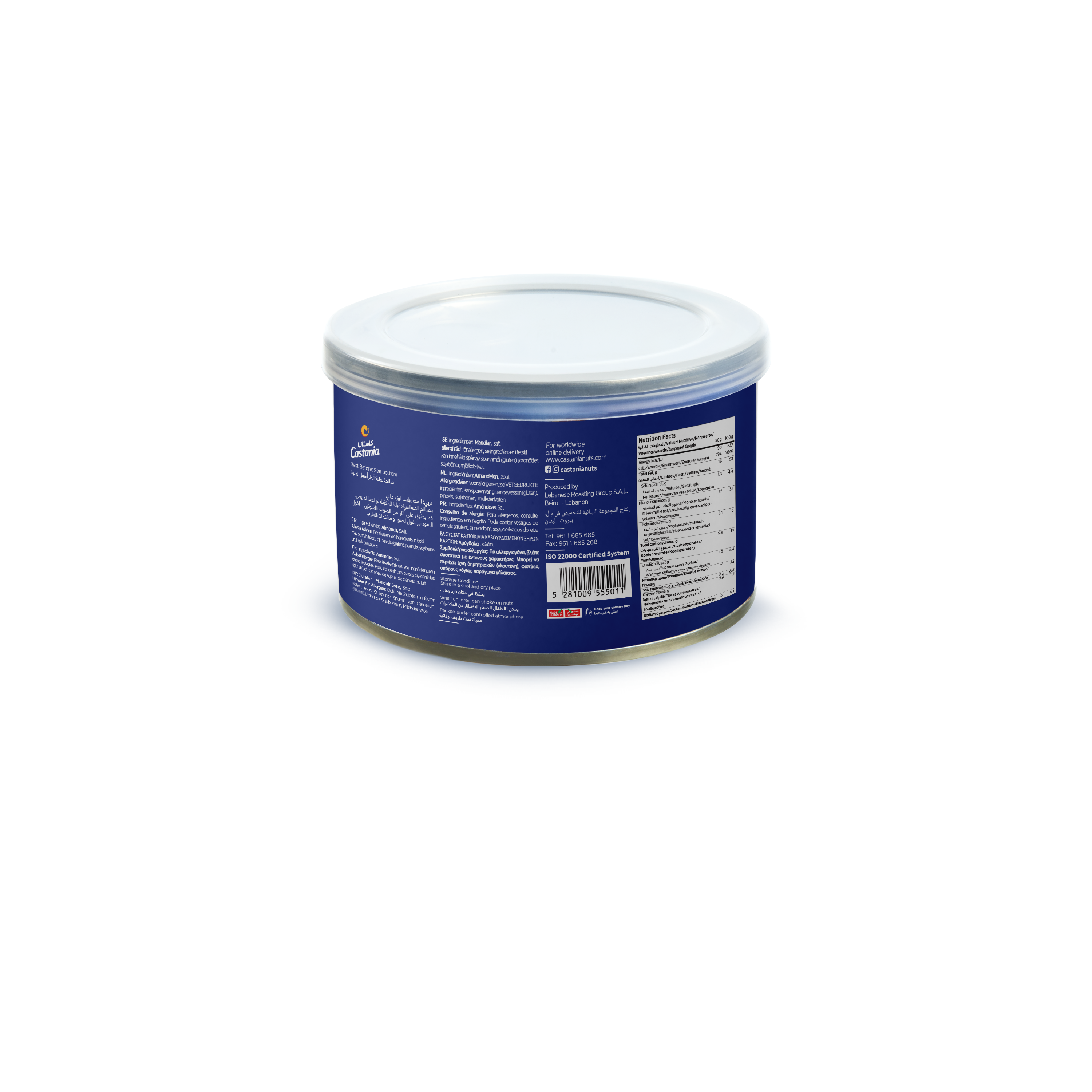 Castania Almonds 70gm Can