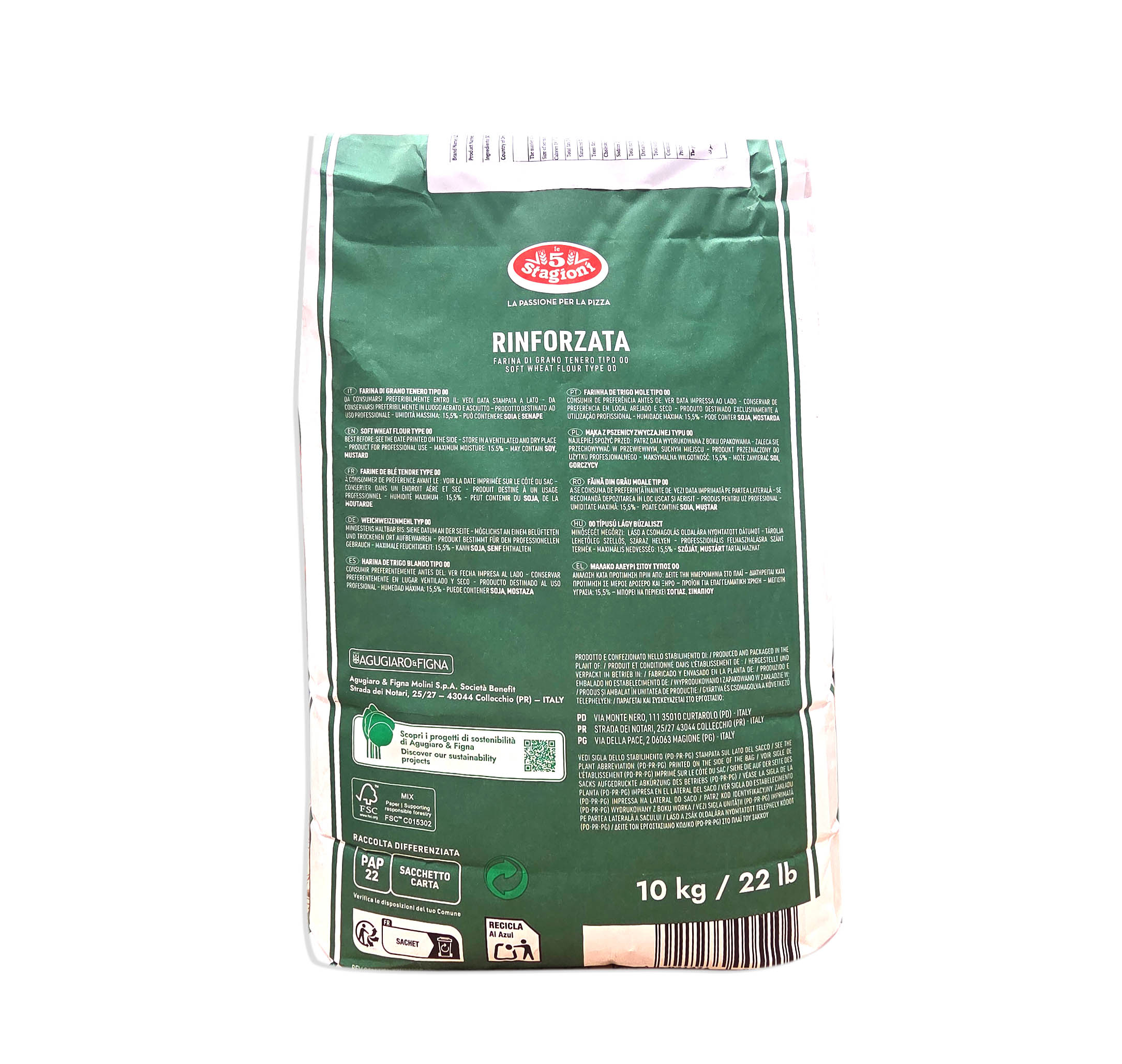 Le 5 Stagioni Farina Rinforzata Strengthened Flour 10kg