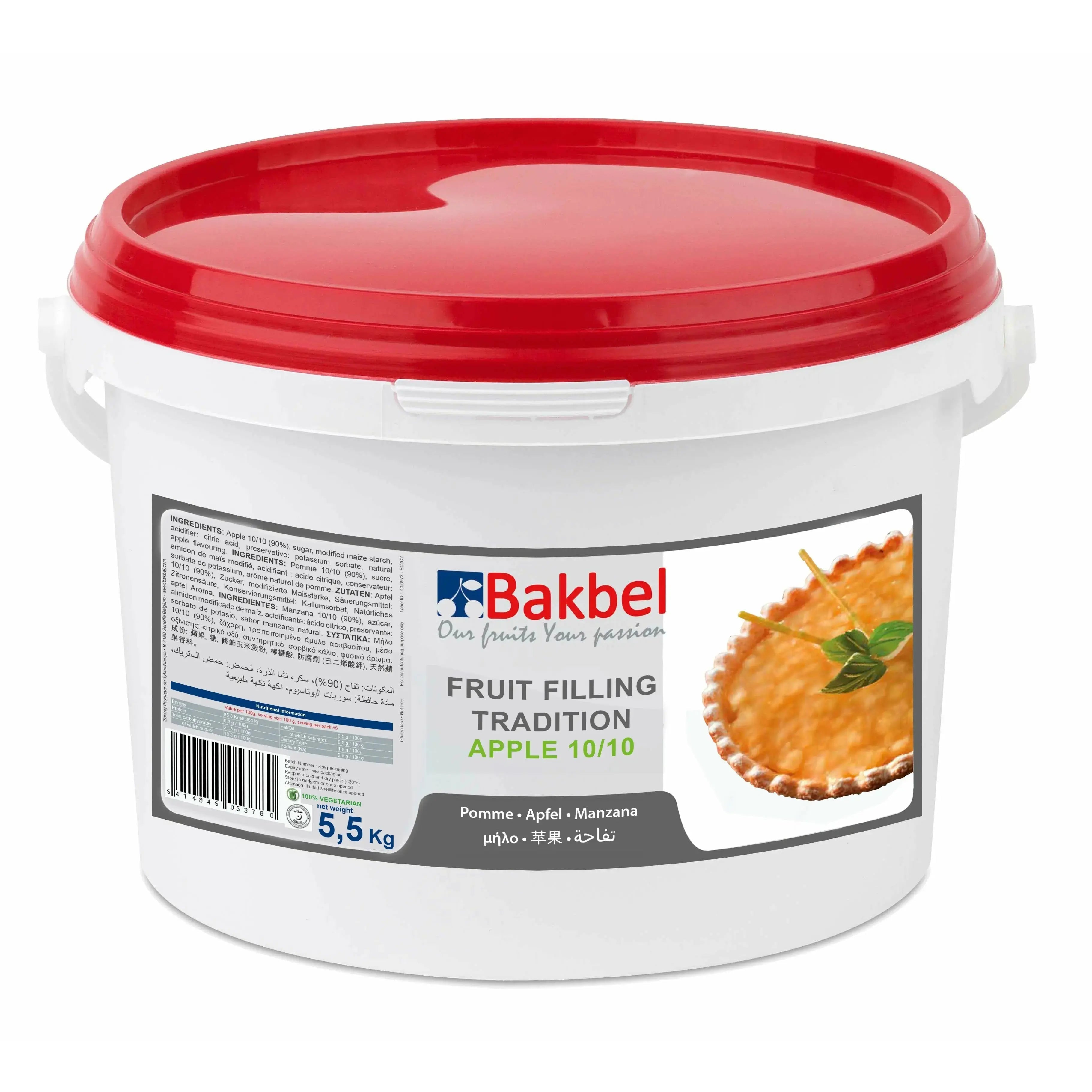 Bakbel 90% Fruit Filling Apple 10/10 5.5Kg