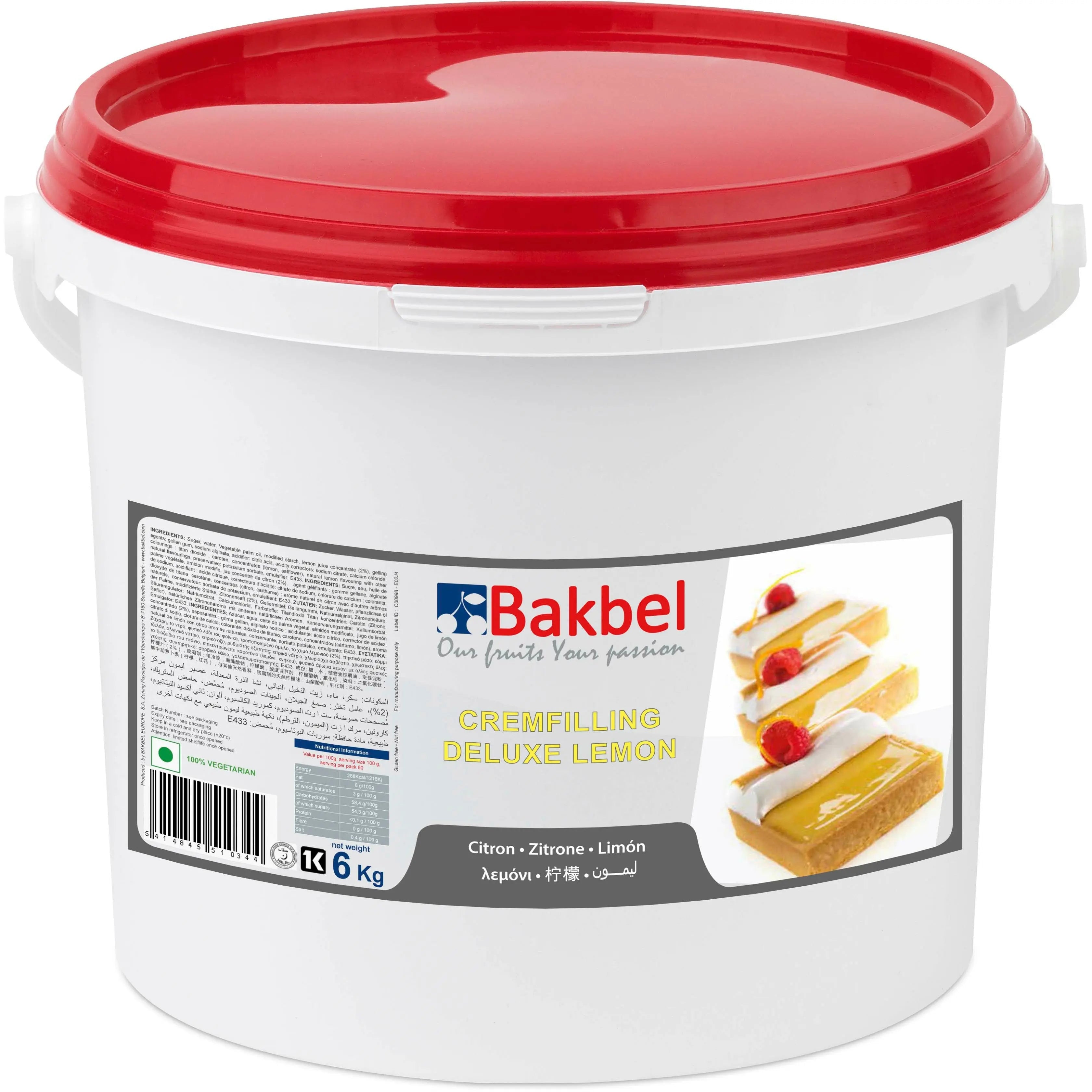 Bakbel Cremfilling Deluxe Lemon  6Kg