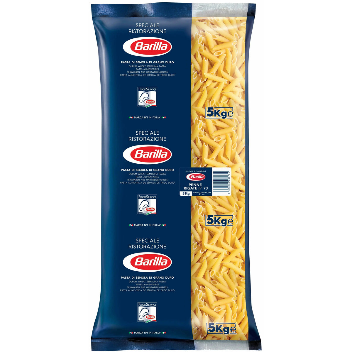 Barilla Penne Rigate Pasta, 5 kg
