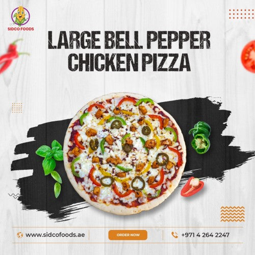 Bell Pepper Chicken Pizza (600-650g/pack)