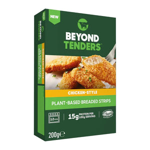Beyond Tenders chicken-style plant-based breaded strips 200g box, vegan, iPlantBased UAE