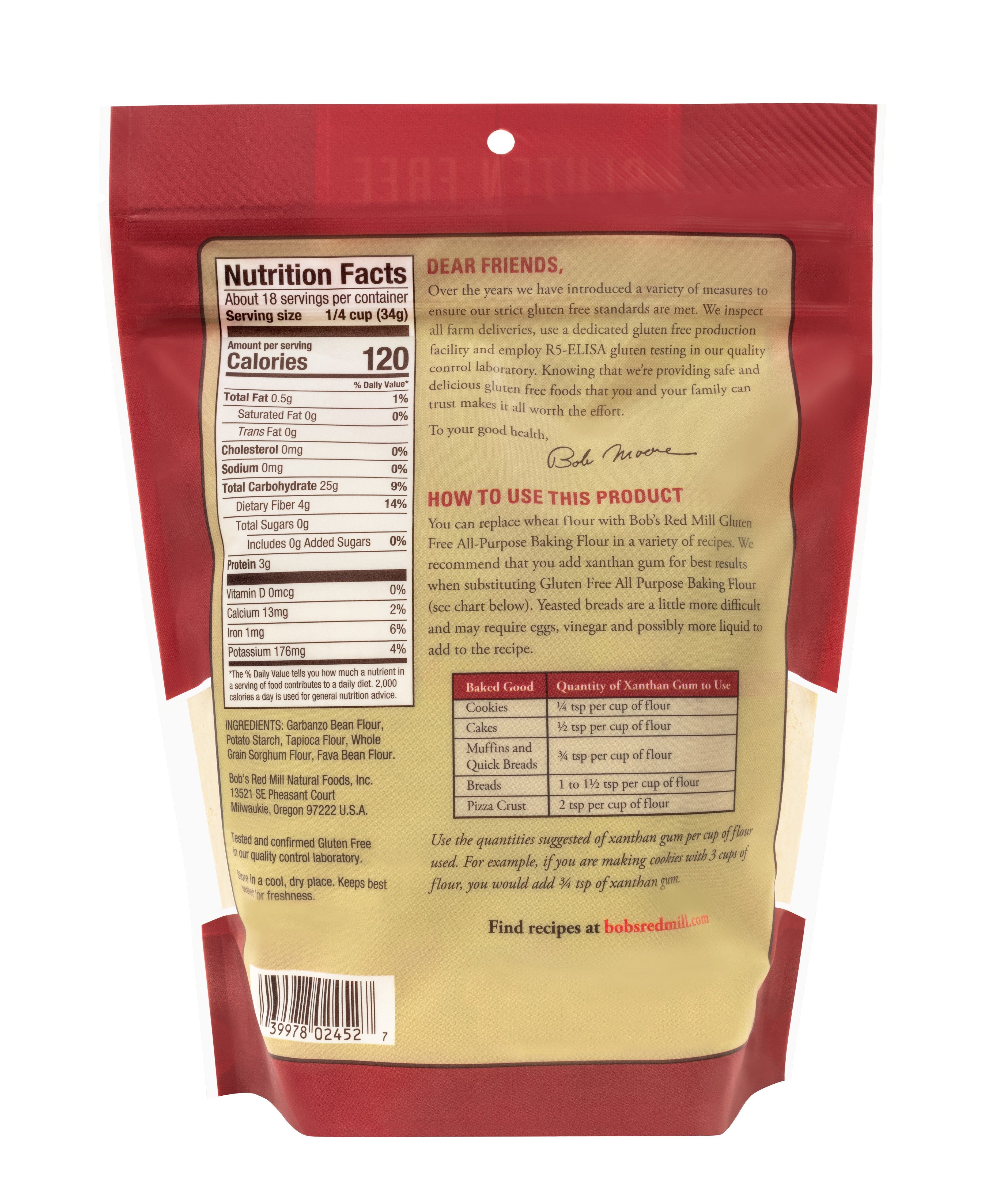 Bob's Red Mill All Purpose Baking Flour, Gluten Free, Non-GMO,624gm