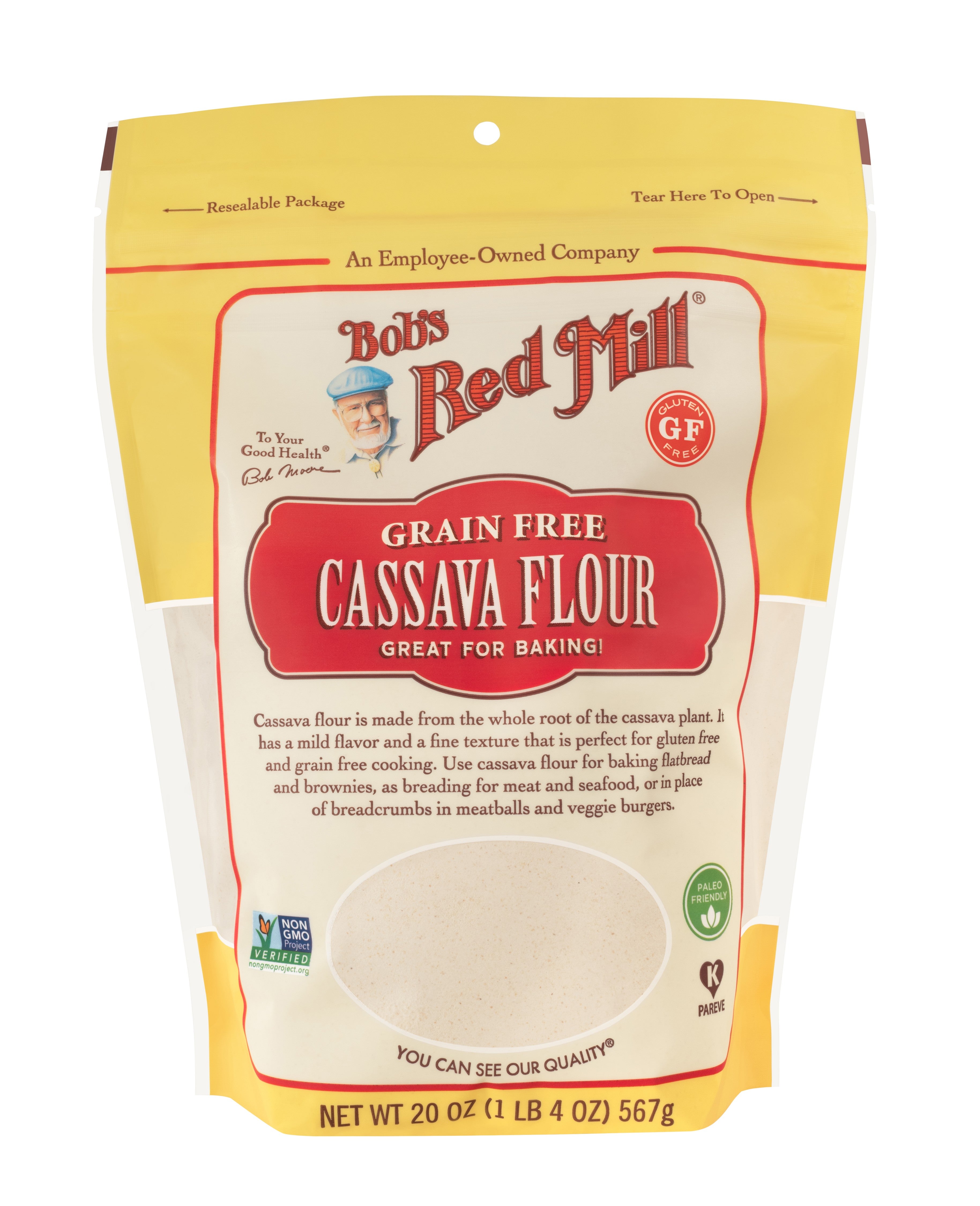 Bob's Red Mill Grain Free Cassava Flour, Gluten Free, Non-GMO 567gm