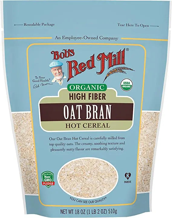 Bob's Red Mill Organic High Fiber Oat Bran Hot Cereal, Non-GMO 510gm