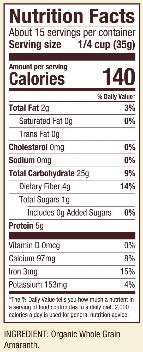 Bob's Red Mill Organic Whole Grain Amaranth Flour 510gm