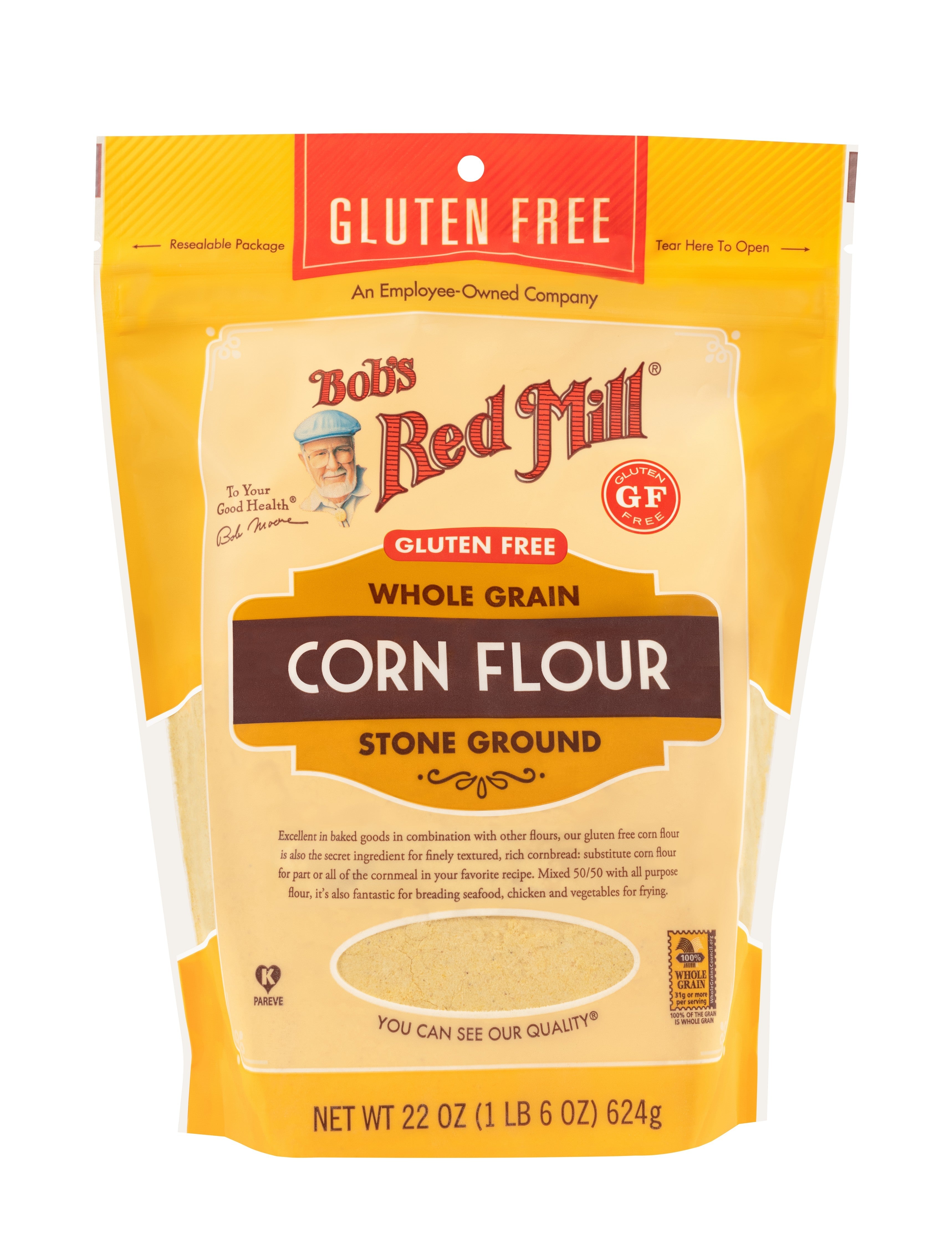 Bob's Red Mill Whole Grain Corn Flour, Gluten Free, 624gm