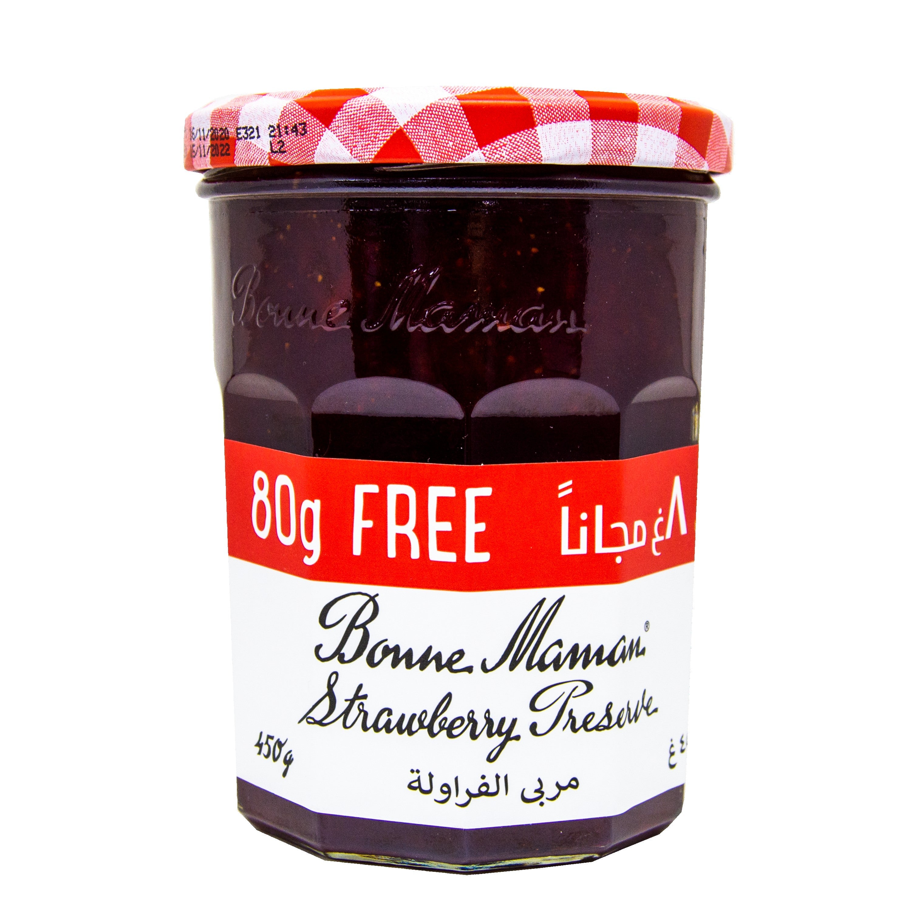 Bonne Maman Strawberry Preserve (370g) + 80gm FREE
