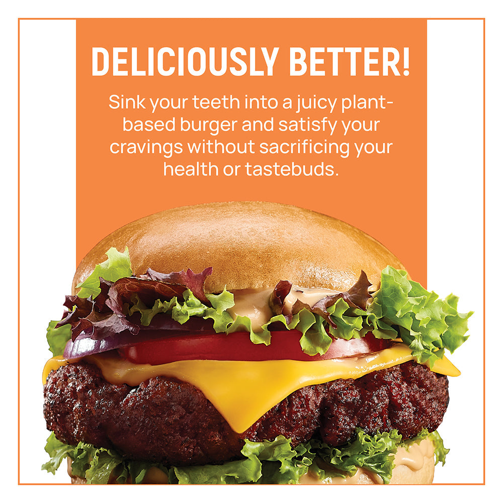 Switch Vegan Burger Patties 460g, 100% Plant-Based, GMO-Free, Cholesterol-Free, Soy-Free, Gluten-Free Halal (4 Patties)