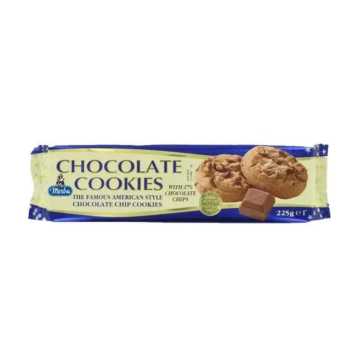 Merba Chocolate Cookies 37% Chocolate 225g | Welaza