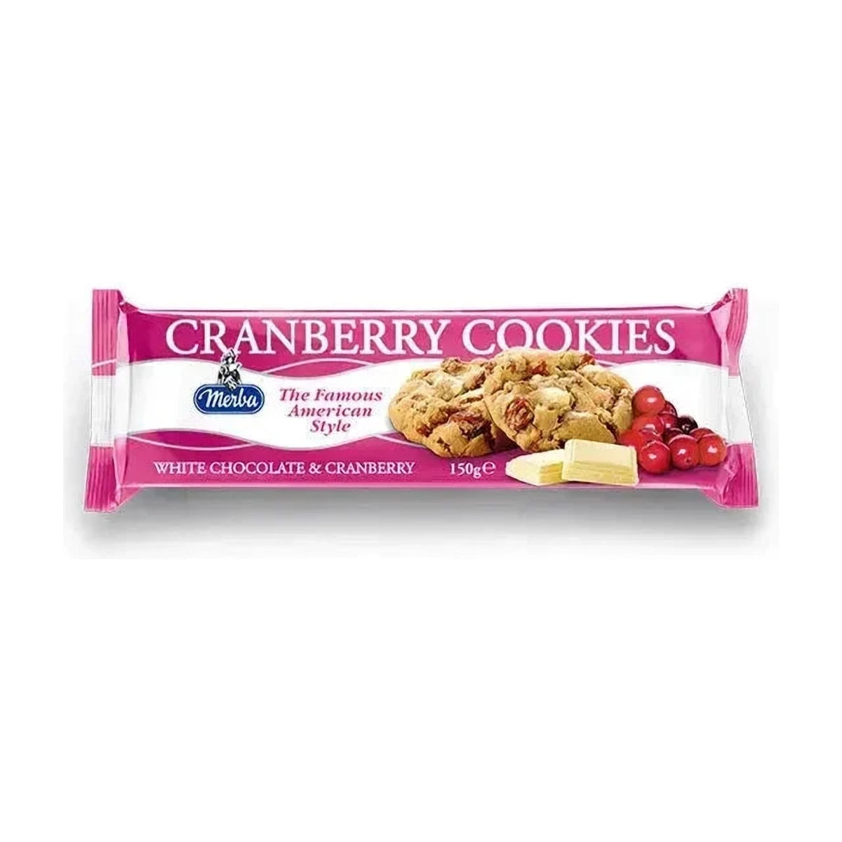 Merba White Chocolate Cranberry Cookies 150g | Welaza