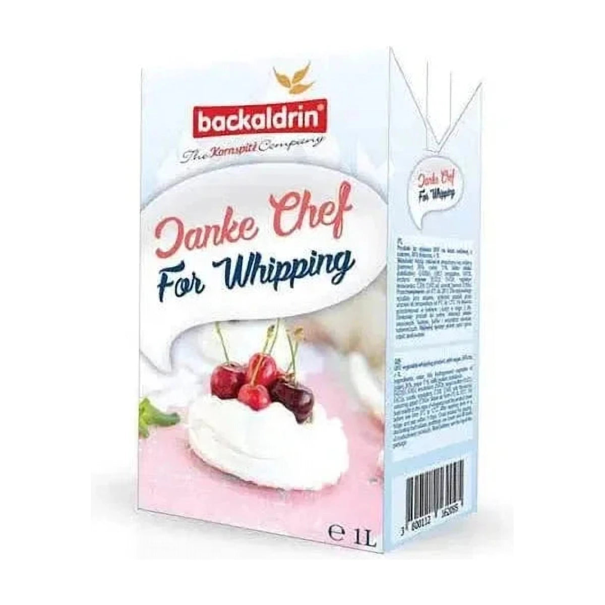 Backaldrin Danke Chef 26% Fat Whipping Cream 1ltr, For Creams & Custards | Welaza