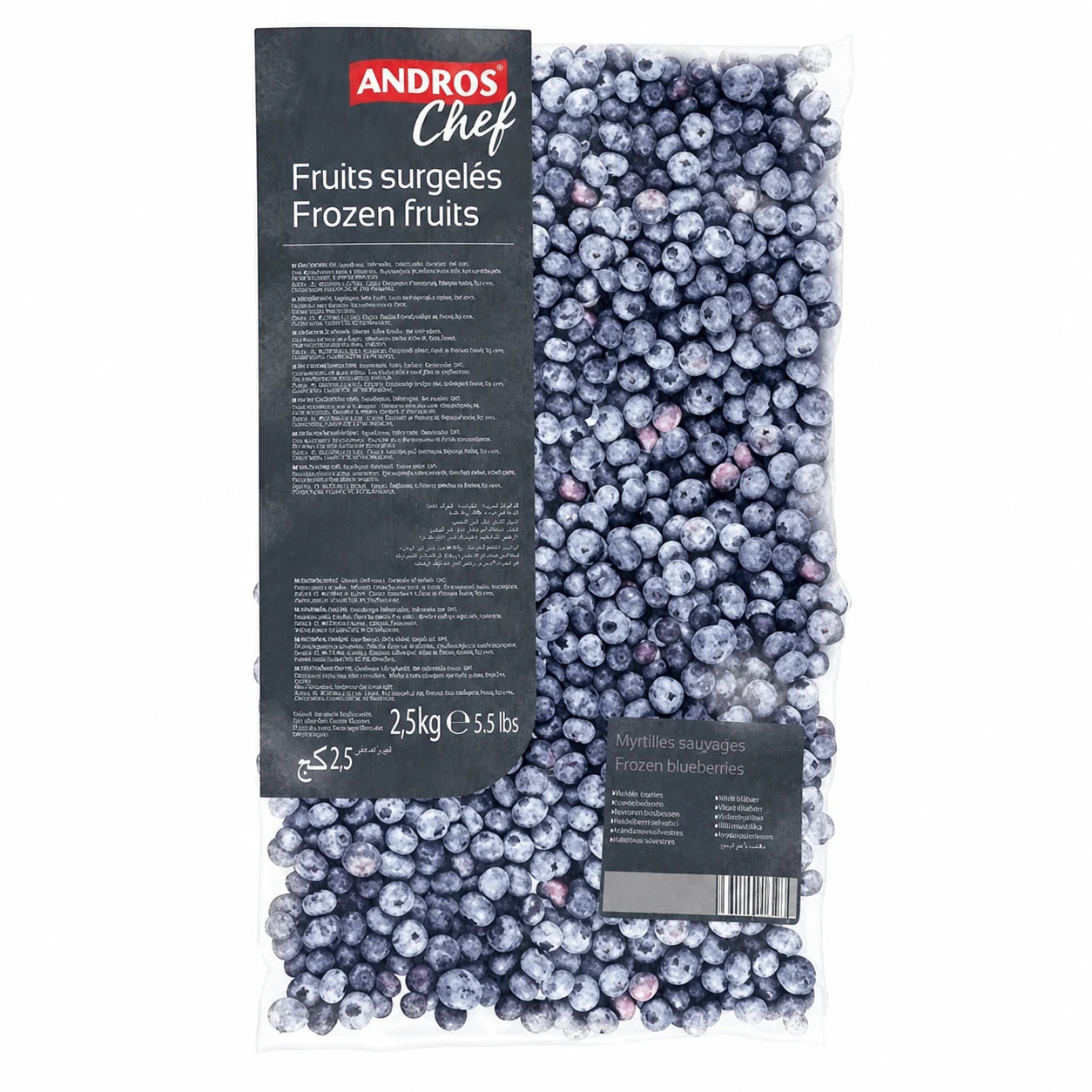 Andros Chef Frozen Cultivated Blueberries 2.5Kg
