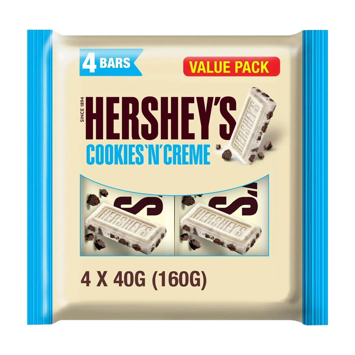 Hershey's Cookies 'n' Creme Value Pack, 4 × 40 g
