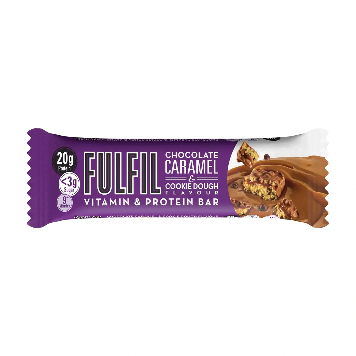 FulFil Chocolate Caramel Cookie Dough Vitamin and Protein Bar - 55G 15 x 55G
