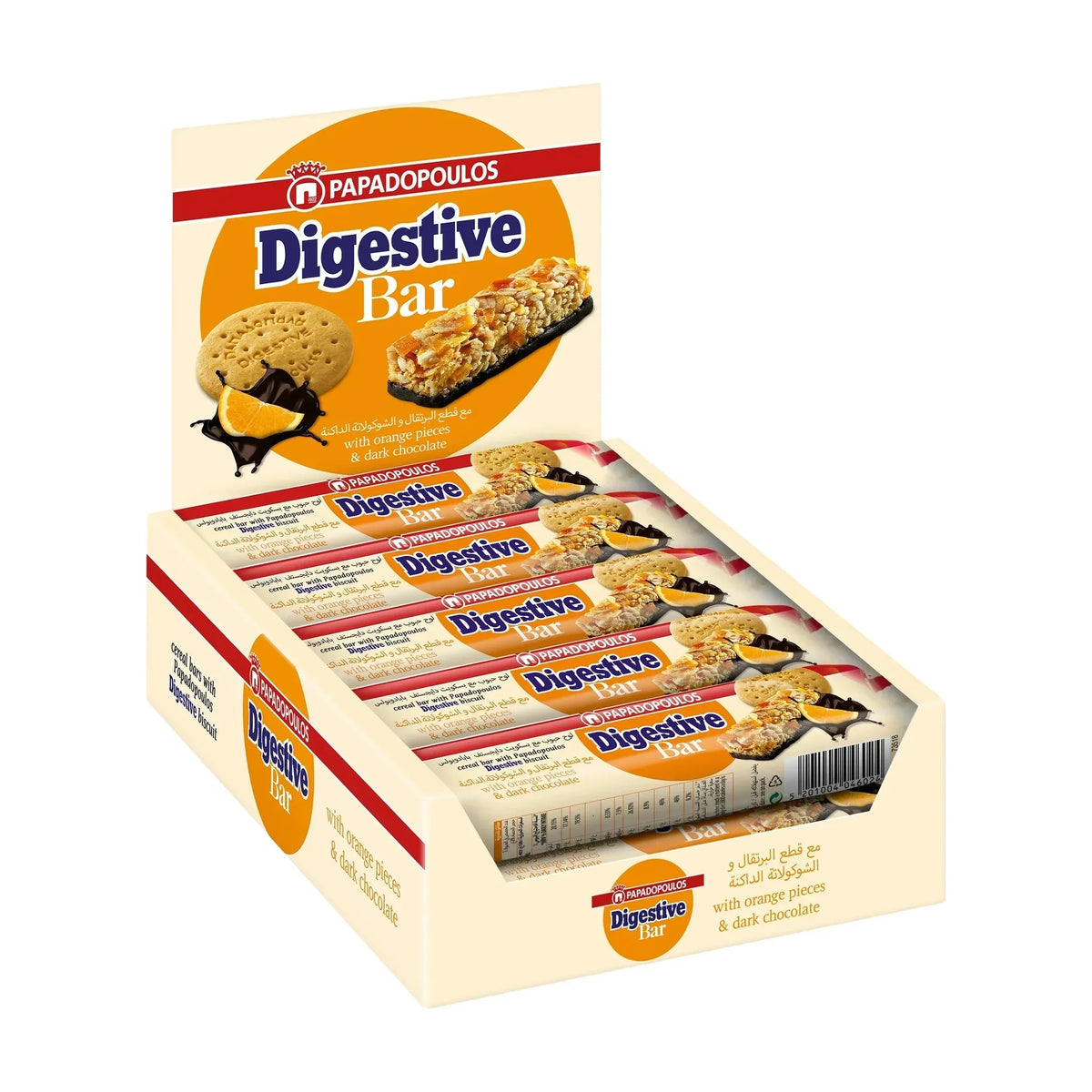 Digestive Orange & Dark Chocolate Bars, 28g 5 x 28g
