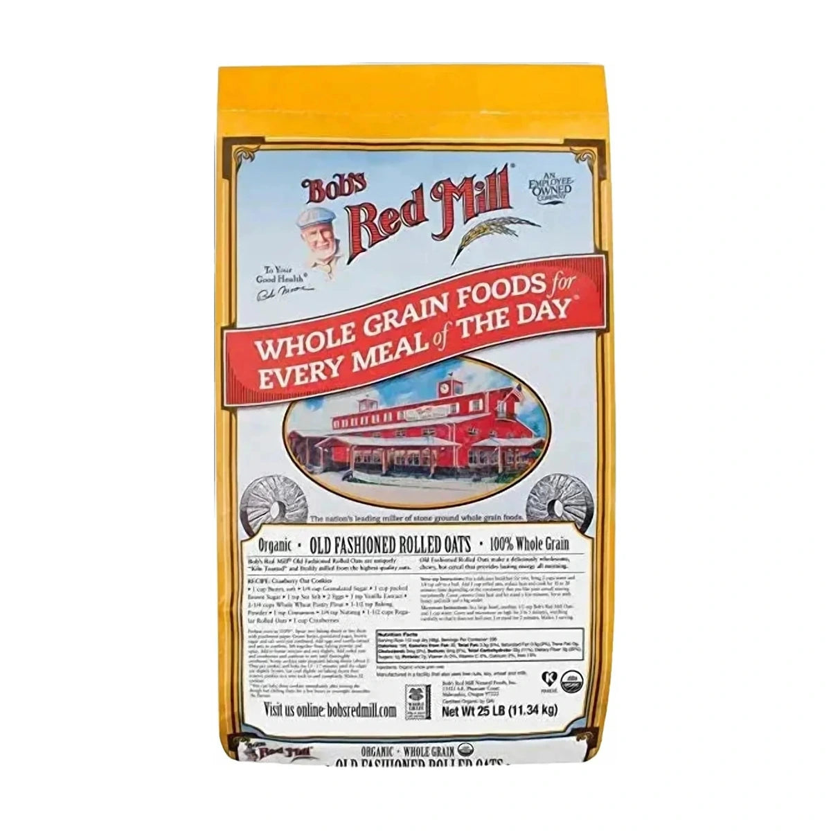 Bob's Red Mill Organic Old Fashioned Rolled Oats, Whole Grain, Non-GMO - 907gm | Welaza