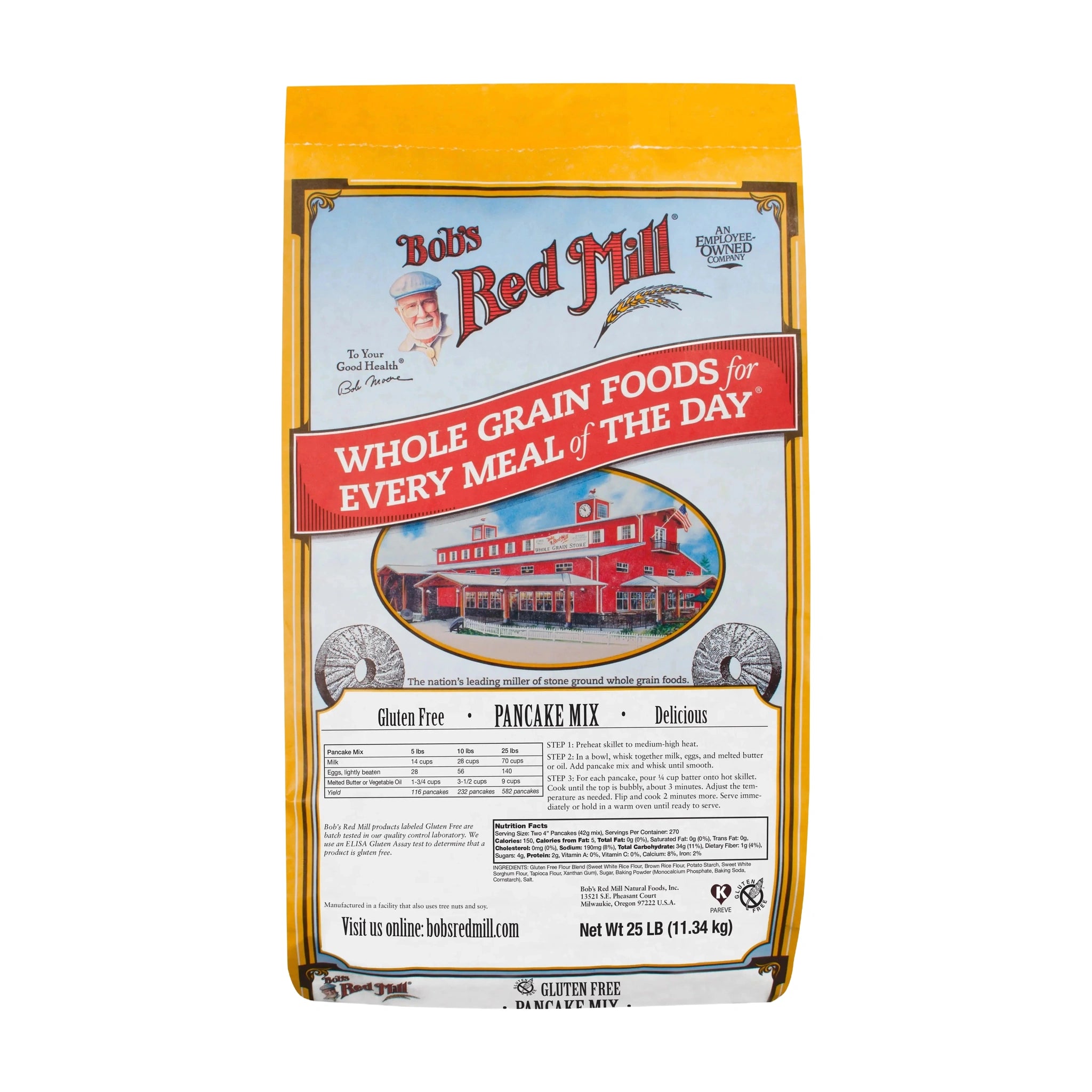 Bob's Red Mill Gluten Free Pancake Mix, Whole Grain