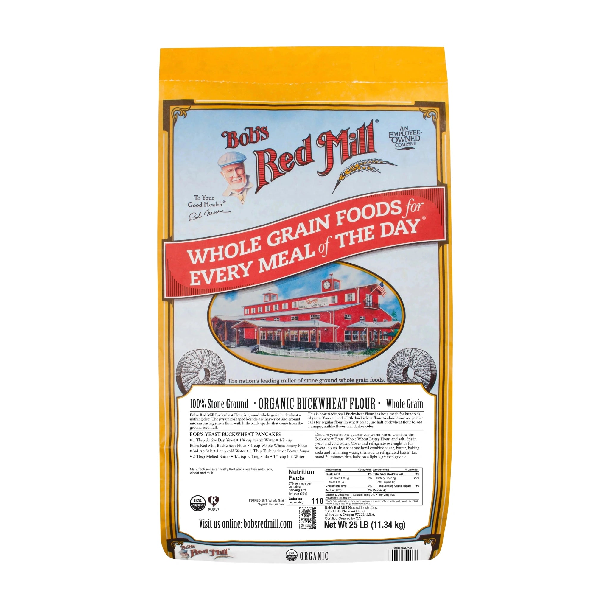 Bob's Red Mill Organic Whole Grain Buckwheat Flour,11.34 Kg