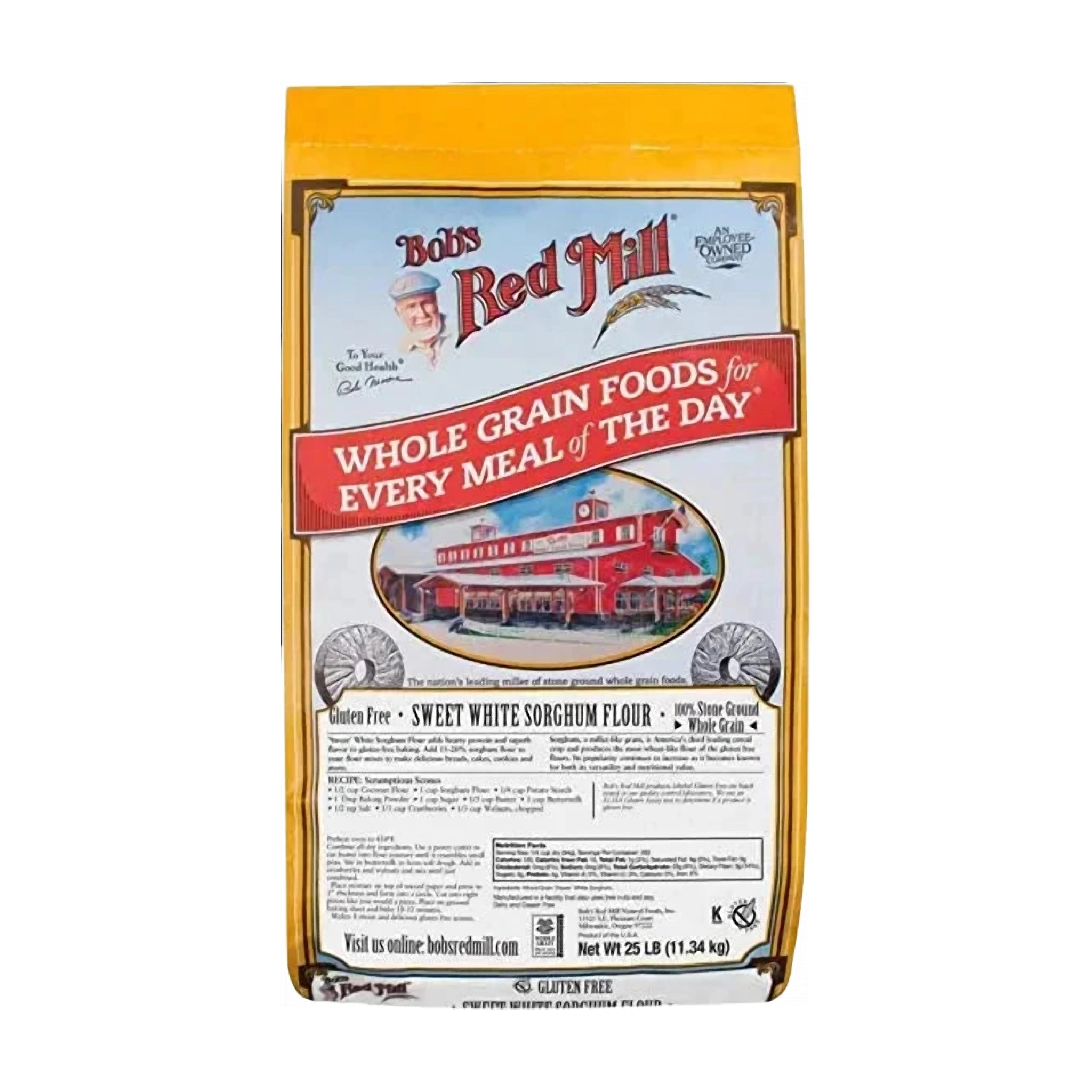 Bob's Red Mill Whole Grain Sweet White Sorghum Flour, Gluten Free, Non-GMO