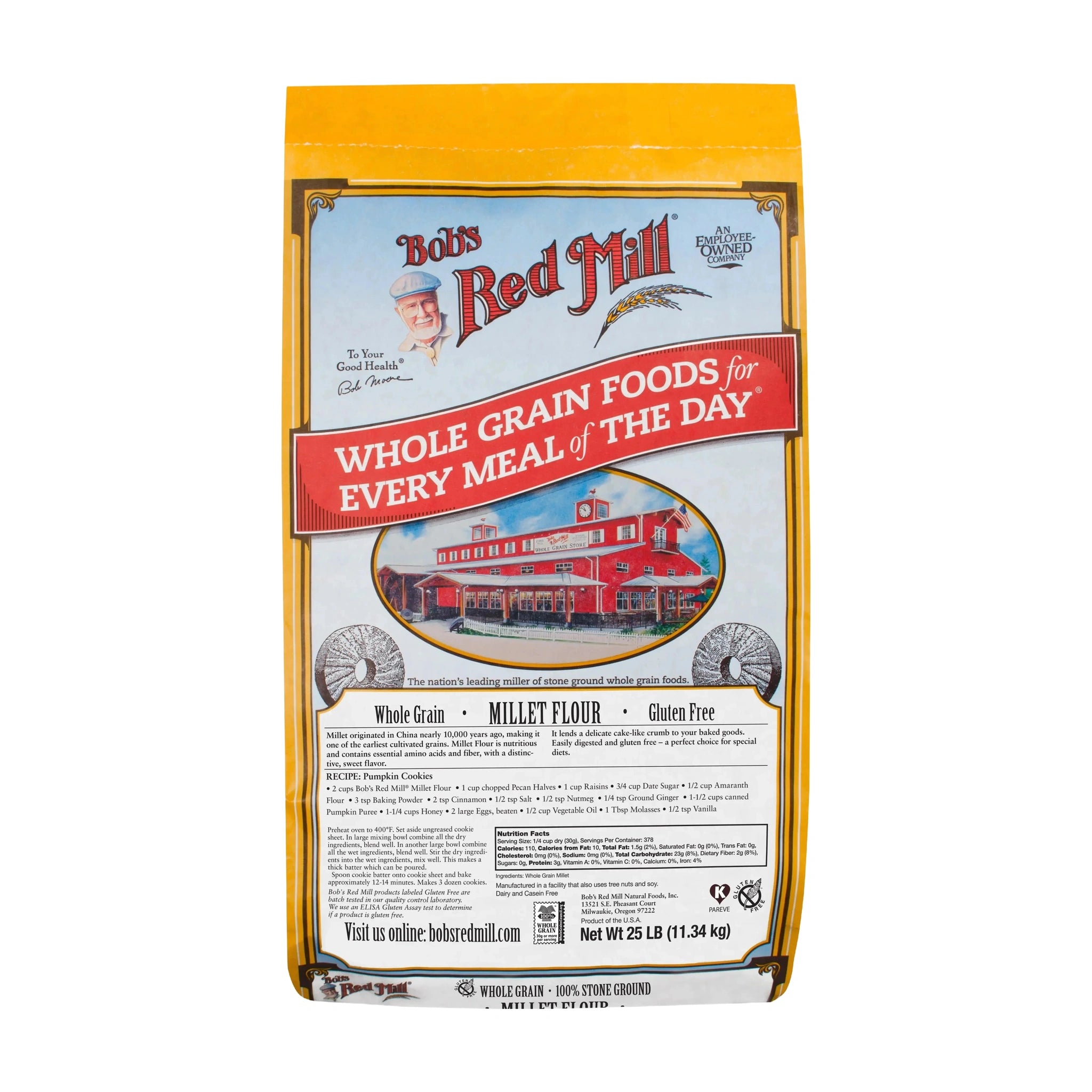 Bob's Red Mill Whole Grain Millet Flour, Gluten Free, Non-GMO