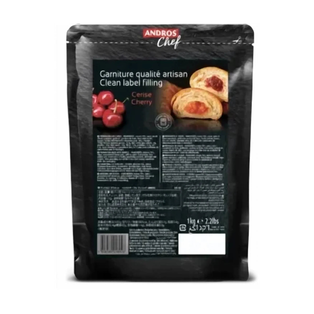 Andros Chef Frozen Cherry Clean Label Filling – Bake Stable, 1Kg