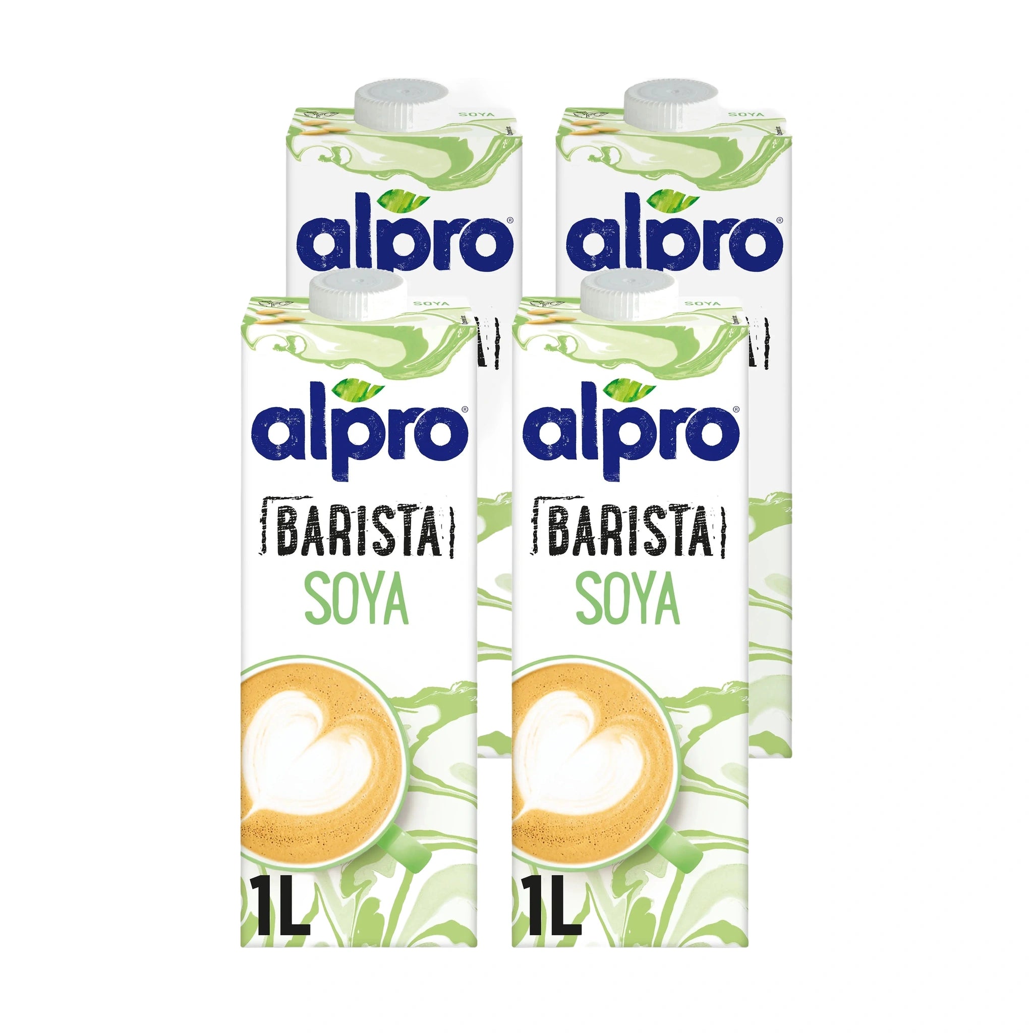 Alpro Barista Soya Drink 1L,(Pack of 4) 100% Plant Based