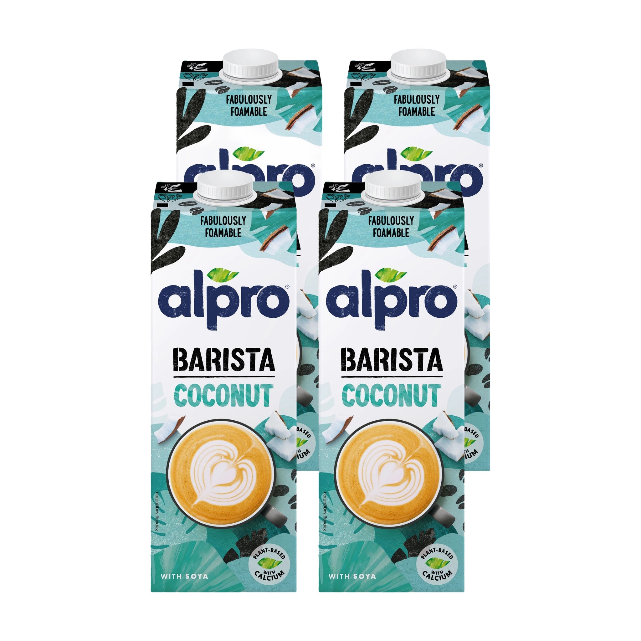 Alpro Barista Coconut Drink 1L,(Pack of 4) 100% Totally Plant Based