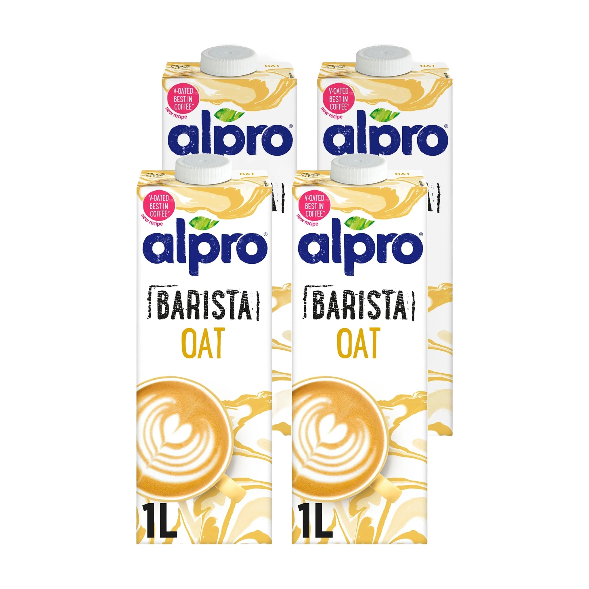 Alpro Barista Oat Drink 1L, (Pack of 4), 100% Plant Based And Dairy Free