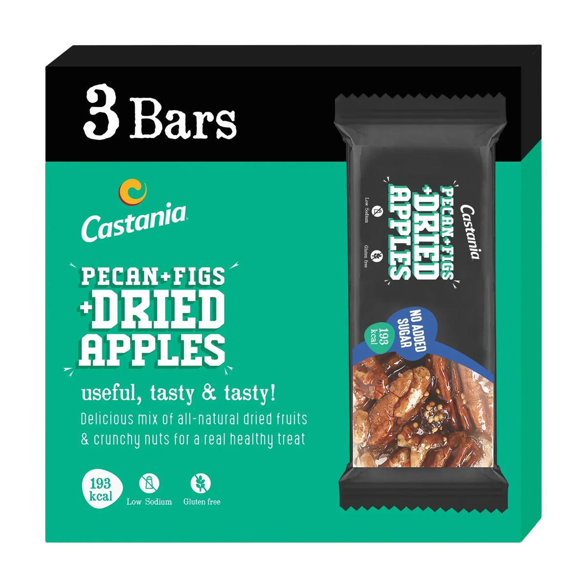 Castania Pecan & Figs No Added Sugar Healthy Bar 38G(3 Bars) Tripack Promo