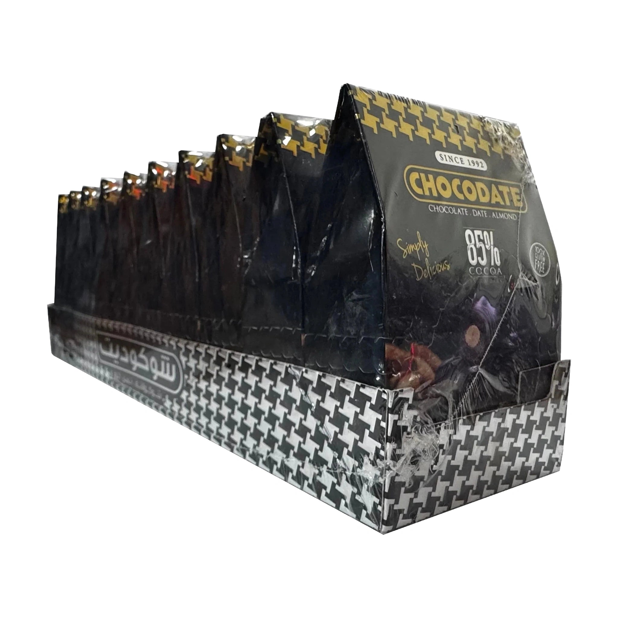 Chocodate Extra Dark | Exquisite Bite Sized Delicacy | Golden Roasted Almond - 33gm (Pack of 10)