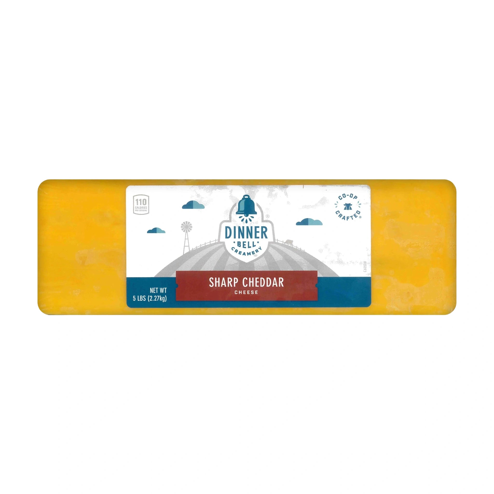 Dinner Bell Creamery Sharp Cheddar Cheese Block 2.27Kg