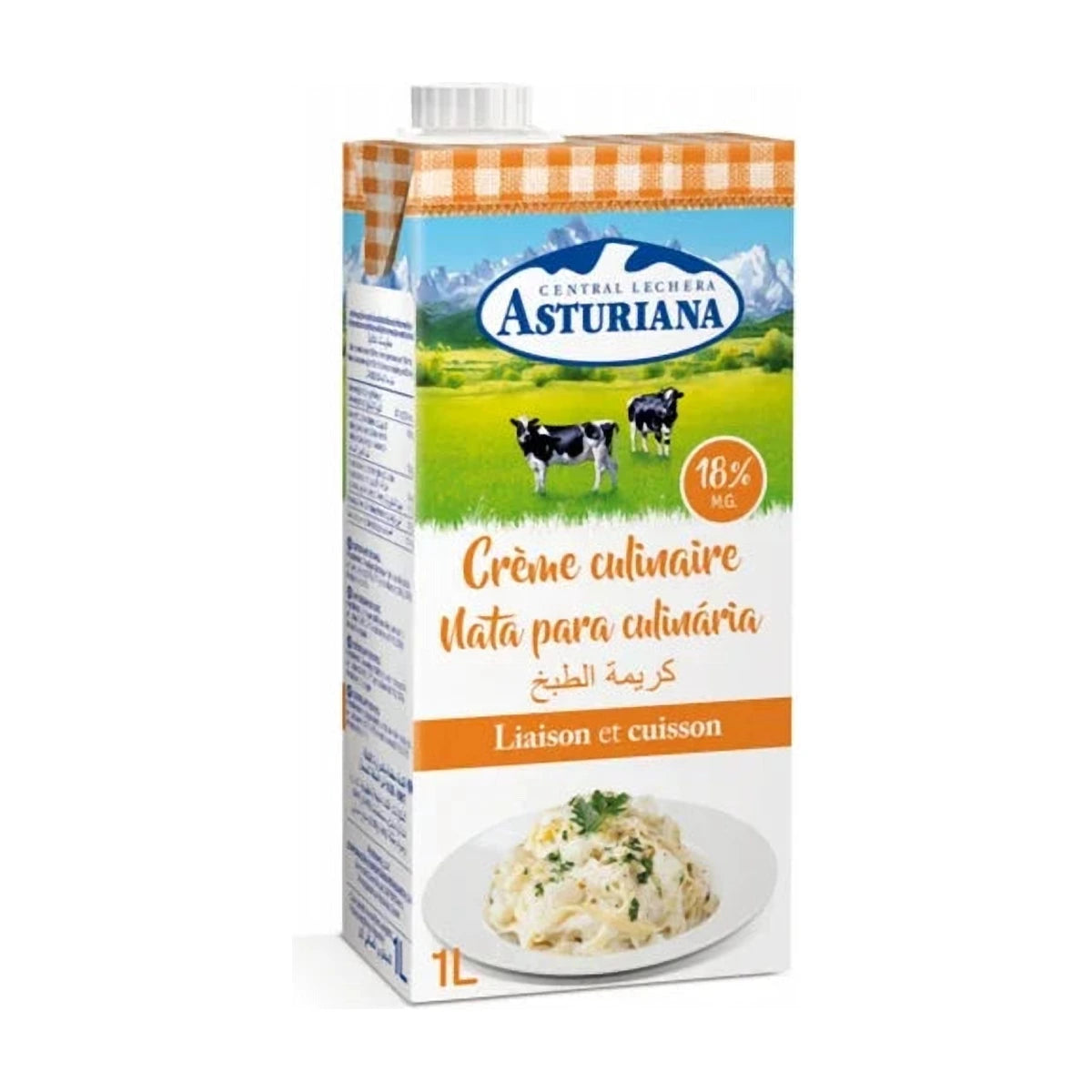 Central Lechera Asturiana 18% Fat Cooking Cream 1L | Welaza