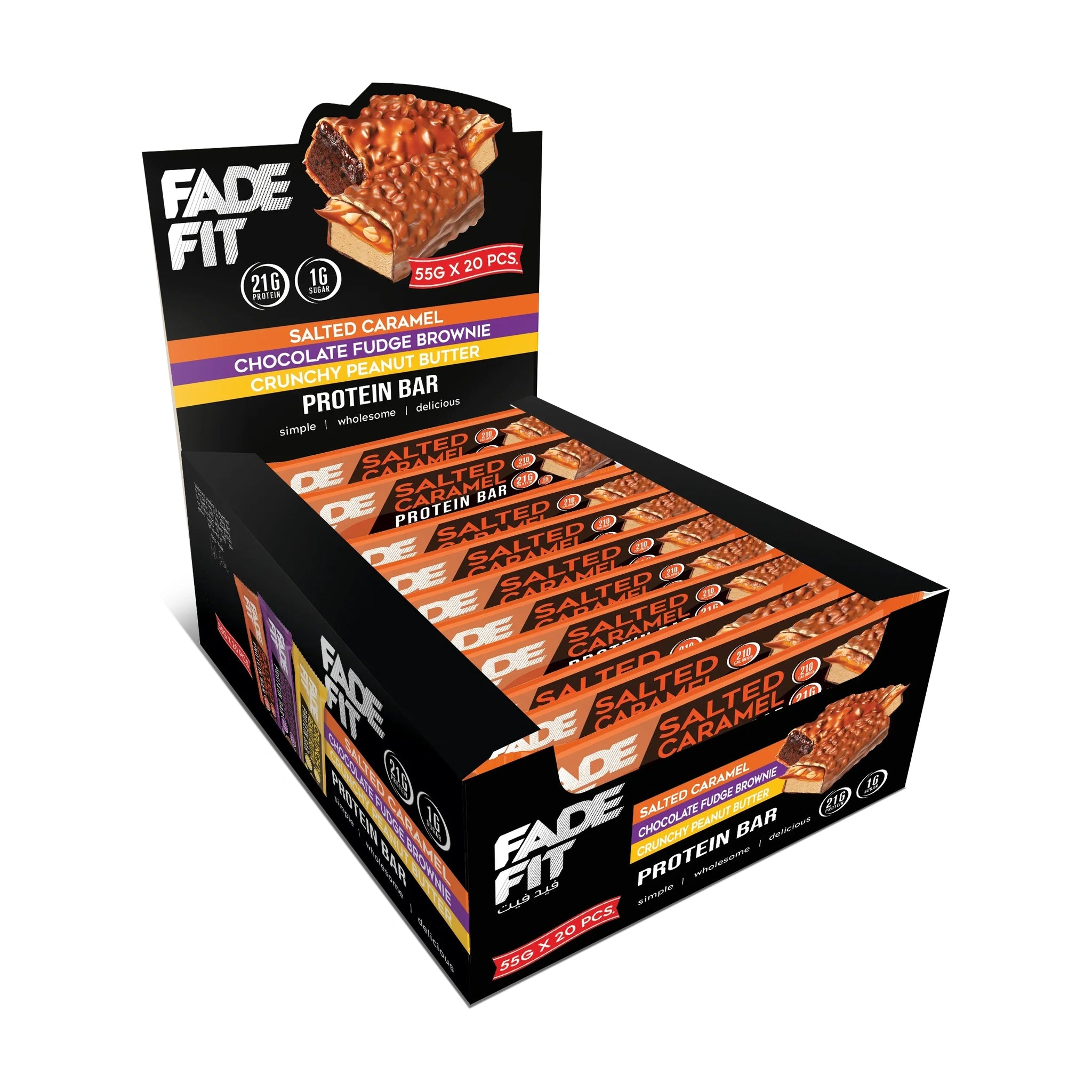 Fade Fit - Salted Caramel Protein Bar (20 X 55g) Box