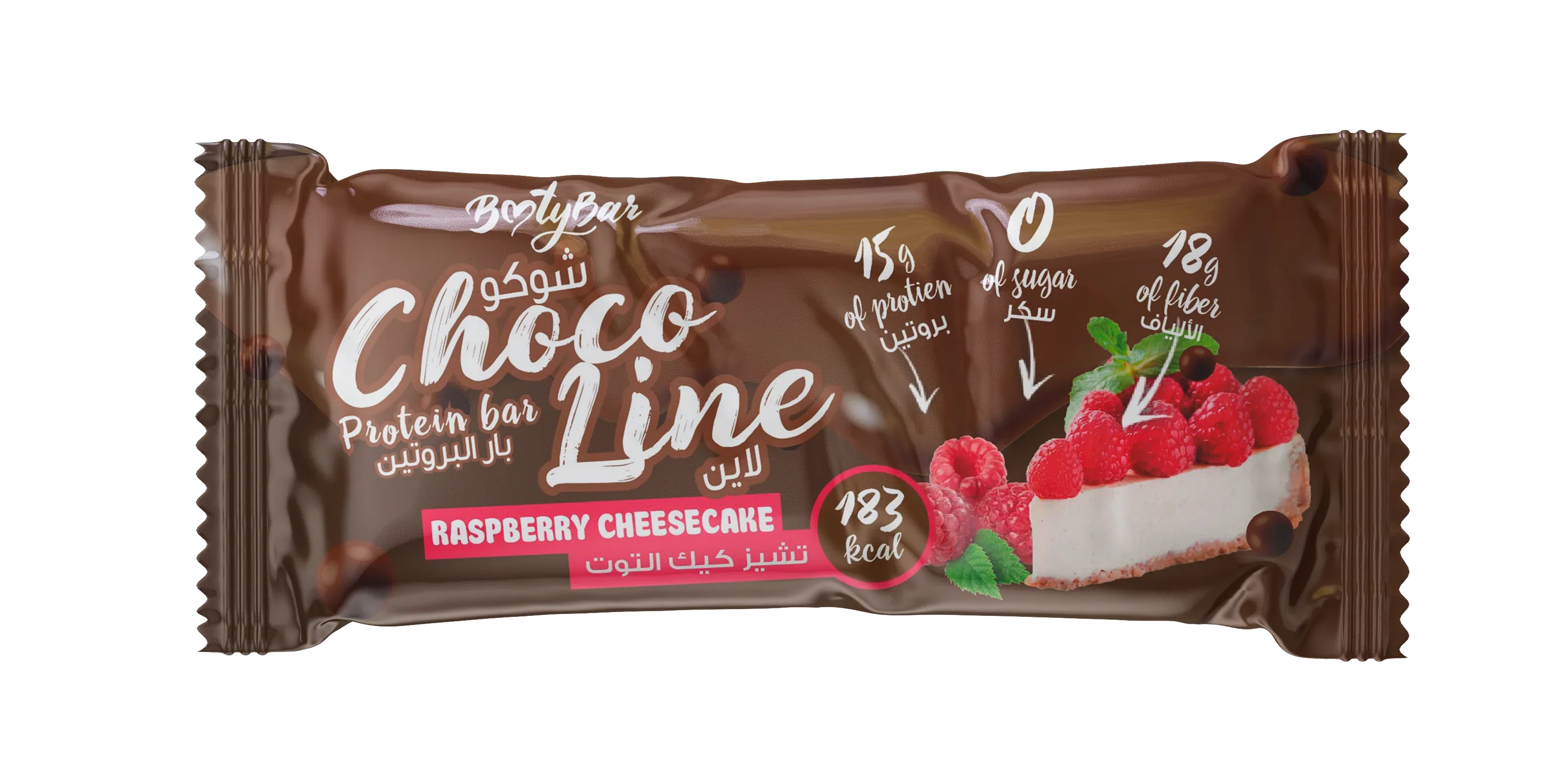 Bootybar Chocoline Protein Bar Raspberry Cheesecake 50g