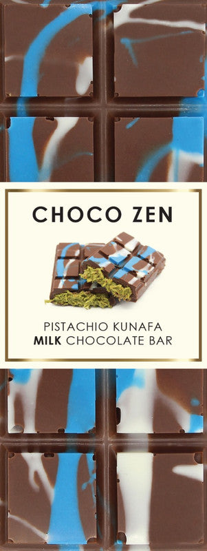 Choco Zen Pistachio Kunafa Milk Dubai Chocolate Bar