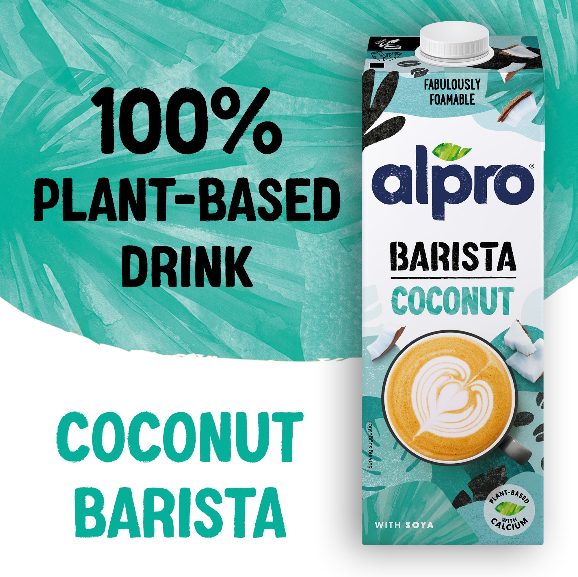 Alpro Barista Coconut Drink, (Dual Pack 1Lx 2), Totally Plant Based, Dairy & Vegan, Naturally Free From Lactose, Fabulously Foamable Addition To Your Coffee