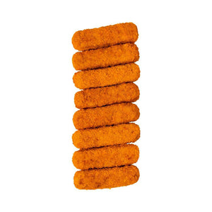 Crispy breaded plant-based nuggets arranged on white background, iPlantBased UAE vegan food